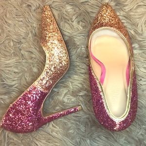 Charlotte Russe Pink Ombré Heels. Size 6.